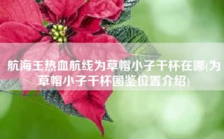 航海王热血航线为草帽小子干杯在哪(为草帽小子干杯图鉴位置介绍)