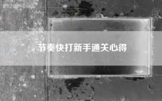 节奏快打新手通关心得