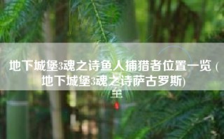 地下城堡3魂之诗鱼人捕猎者位置一览 (地下城堡3魂之诗萨古罗斯)