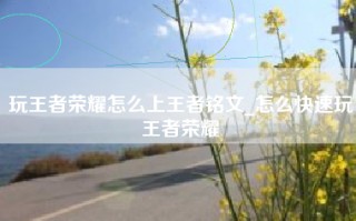 玩王者荣耀怎么上王者铭文_怎么快速玩王者荣耀