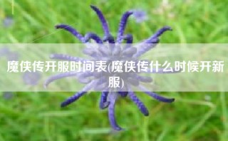 魔侠传开服时间表(魔侠传什么时候开新服)