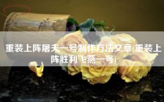 重装上阵屠夫一号制作方法文章(重装上阵胜利飞燕一号)