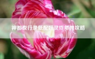 神都夜行录低配妖灵炸年兽攻略