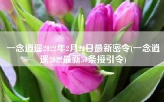 一念逍遥2022年2月24日最新密令(一念逍遥2022最新50条接引令)