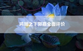 鸿图之下郭嘉全面评价