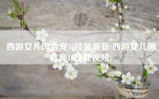 西游女儿国合宠10技能最新(西游女儿国合宠10技能视频)