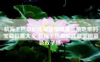 航海王热血航线藏宝图魔鬼三角地带的宝藏位置大全(航海王热血航线藏宝图蓝色双子塔)