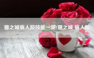 猫之城疯人院技能一览(猫之城 疯人院)