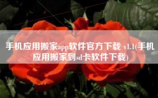 手机应用搬家app软件官方下载 v1.1(手机应用搬家到sd卡软件下载)
