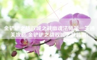 金铲铲之战双城之战幽魂法师第一关通关攻略(金铲铲之战双城之战阵容)