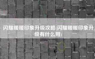 闪耀暖暖印象升级攻略(闪耀暖暖印象升级有什么用)