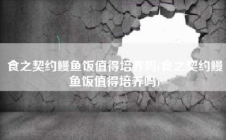 食之契约鳗鱼饭值得培养吗(食之契约鳗鱼饭值得培养吗)