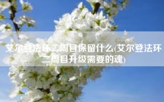 艾尔登法环二周目保留什么(艾尔登法环二周目升级需要的魂)