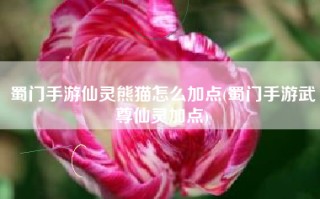 蜀门手游仙灵熊猫怎么加点(蜀门手游武尊仙灵加点)
