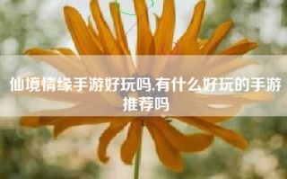 仙境情缘手游好玩吗,有什么好玩的手游推荐吗