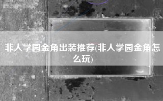 非人学园金角出装推荐(非人学园金角怎么玩)