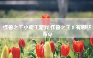 怪兽之王小霸王游戏,怪兽之王》有哪些看点
