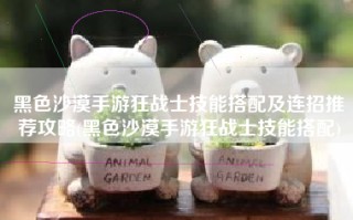 黑色沙漠手游狂战士技能搭配及连招推荐攻略(黑色沙漠手游狂战士技能搭配)