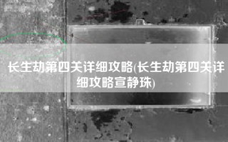 长生劫第四关详细攻略(长生劫第四关详细攻略宣静珠)