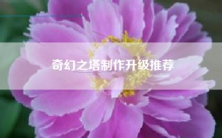 奇幻之塔制作升级推荐
