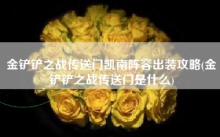 金铲铲之战传送门凯南阵容出装攻略(金铲铲之战传送门是什么)