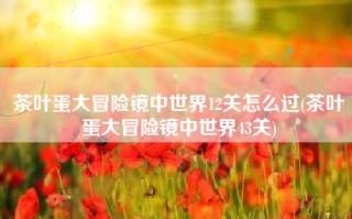 茶叶蛋大冒险镜中世界12关怎么过(茶叶蛋大冒险镜中世界43关)