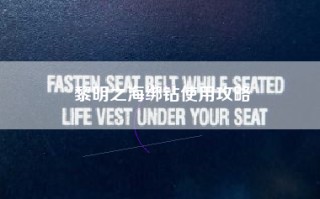 黎明之海绑钻使用攻略
