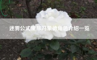 迷雾公式里昂冯蒙德角色介绍一览