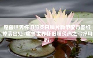 魔兽世界怀旧服炙日鳞片胸甲配方图纸掉落出处 (魔兽世界怀旧服炙热之弓好用吗)