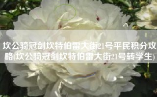 坎公骑冠剑坎特伯雷大街21号平民积分攻略(坎公骑冠剑坎特伯雷大街21号转学生)