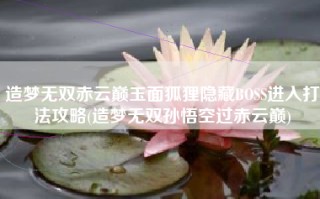 造梦无双赤云巅玉面狐狸隐藏BOSS进入打法攻略(造梦无双孙悟空过赤云巅)