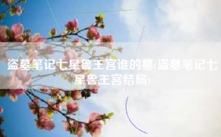 盗墓笔记七星鲁王宫谁的墓(盗墓笔记七星鲁王宫结局)