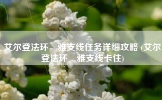 艾尔登法环菈雅支线任务详细攻略 (艾尔登法环菈雅支线卡住)