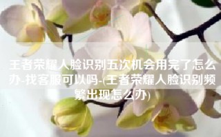 王者荣耀人脸识别五次机会用完了怎么办-找客服可以吗-(王者荣耀人脸识别频繁出现怎么办)
