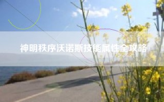 神明秩序沃诺斯技能属性全攻略