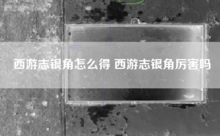 西游志银角怎么得 西游志银角厉害吗