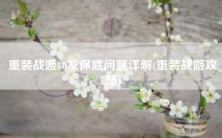 重装战姬80发保底问题详解(重装战姬攻略)