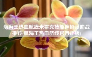 航海王热血航线米霍克技能连招及助战推荐(航海王热血航线官方正版)