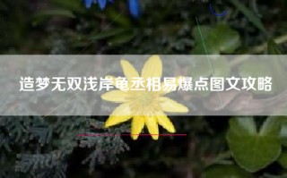 造梦无双浅岸龟丞相易爆点图文攻略