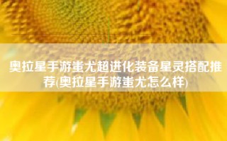奥拉星手游蚩尤超进化装备星灵搭配推荐(奥拉星手游蚩尤怎么样)