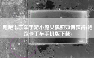 跑跑卡丁车手游小魔女黑妞如何获得(跑跑卡丁车手机版下载)