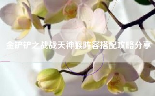 金铲铲之战战天神猴阵容搭配攻略分享