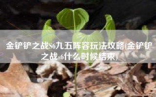 金铲铲之战S6九五阵容玩法攻略(金铲铲之战s6什么时候结束)