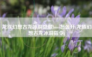 龙族幻想古龙冰洞隐藏boss怎么开(龙族幻想古龙冰洞指令)