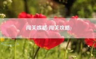 闯关攻略(闯关攻略)
