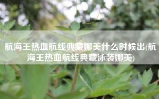 航海王热血航线典藏娜美什么时候出(航海王热血航线典藏泳装娜美)