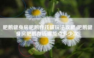 肥鹅健身房肥鹅存钱罐玩法攻略(肥鹅健身房肥鹅存钱罐能点多少次)