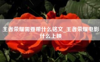 王者荣耀需要带什么铭文_王者荣耀电影什么上映
