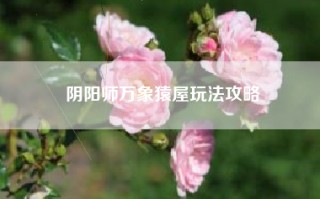 阴阳师万象猿屋玩法攻略