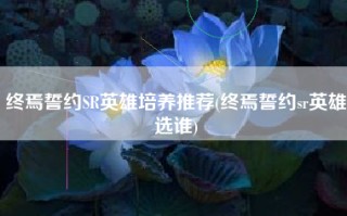 终焉誓约SR英雄培养推荐(终焉誓约sr英雄选谁)